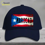 Maricao Puerto Rico Flag Novelty License Plate Hat Cotton / Navy