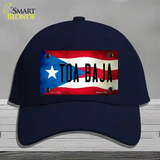 Toa Baja Puerto Rico Flag Novelty License Plate Hat Cotton / Navy