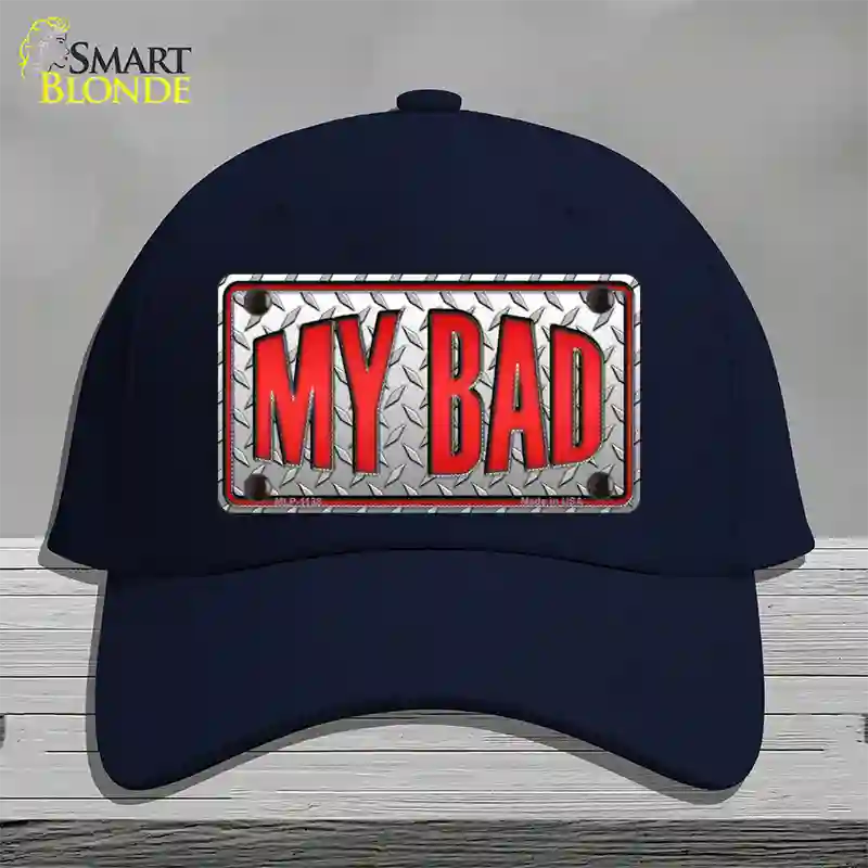 My Bad Novelty License Plate Hat Cotton / Navy