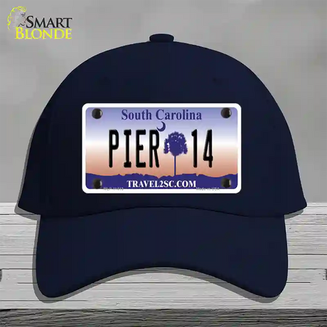 Pier 14 South Carolina Novelty License Plate Hat Cotton / Navy