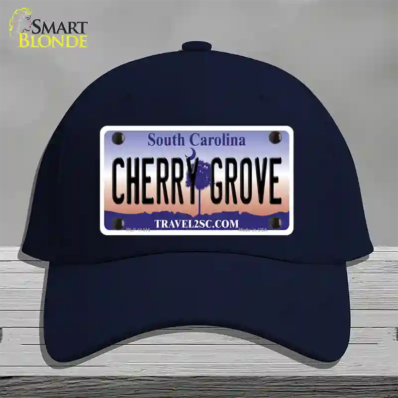 Cherry Grove South Carolina Novelty License Plate Hat Cotton / Navy