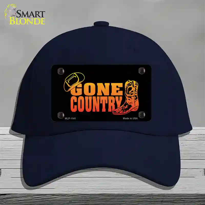 Gone Country Novelty License Plate Hat Cotton / Navy