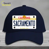 Sacramento California Novelty License Plate Hat Cotton / Navy