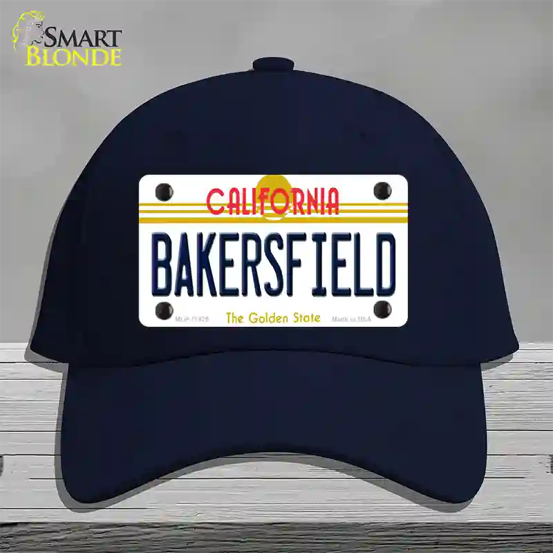 Bakersfield California Novelty License Plate Hat Cotton / Navy