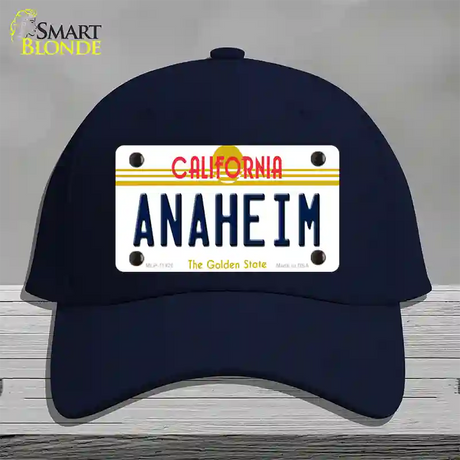 Anaheim California Novelty License Plate Hat Cotton / Navy