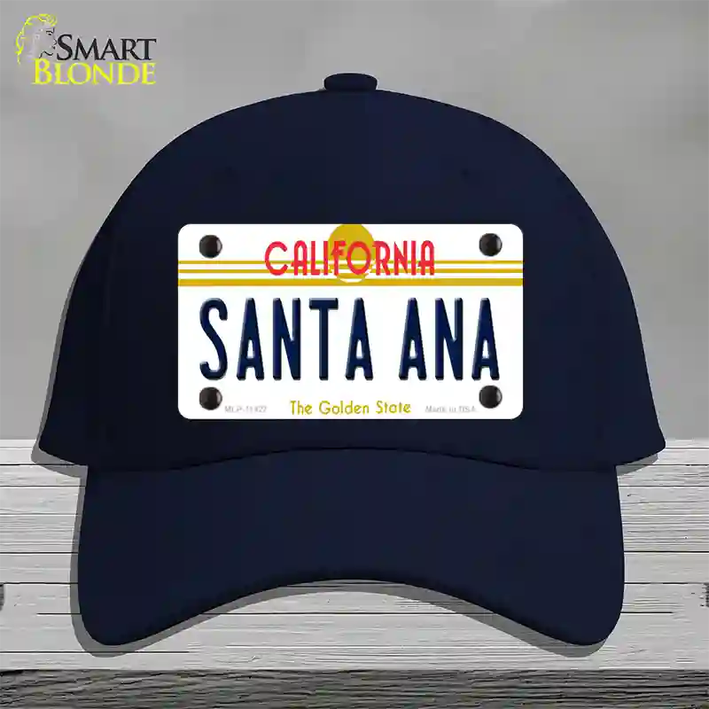 Santa Ana California Novelty License Plate Hat Cotton / Navy