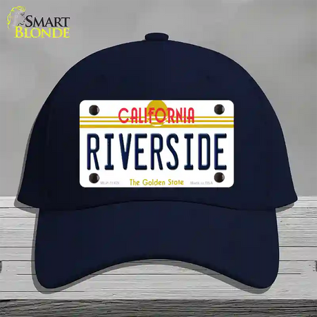 Riverside California Novelty License Plate Hat Cotton / Navy