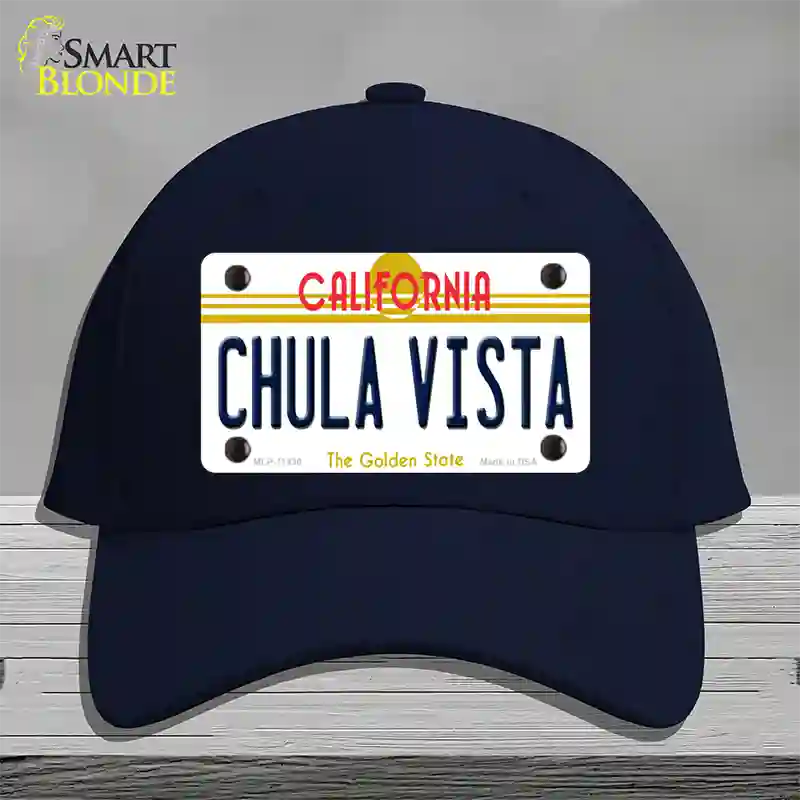 Chula Vista California Novelty License Plate Hat Cotton / Navy