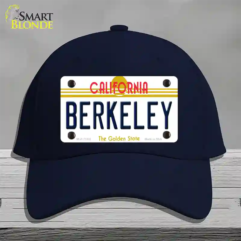 Berkeley California Novelty License Plate Hat Cotton / Navy