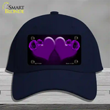 Hearts Over Roses In Purple Novelty License Plate Hat Cotton / Navy