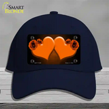 Hearts Over Roses In Orange Novelty License Plate Hat Cotton / Navy