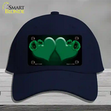 Hearts Over Roses In Green Novelty License Plate Hat Cotton / Navy