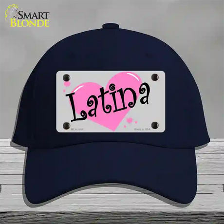 Latina Novelty License Plate Hat Cotton / Navy