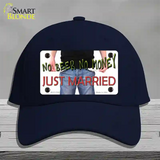 No Beer No Money Just Married Novelty License Plate Hat Cotton / Navy