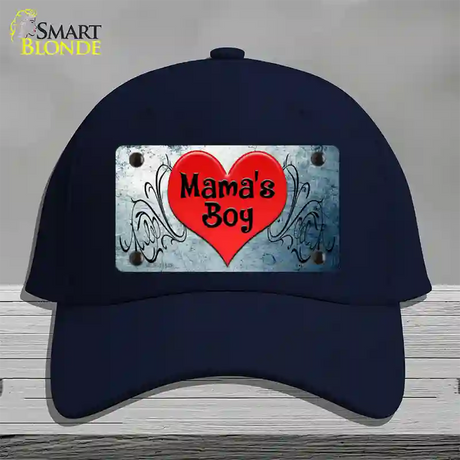 Mamas Boy Novelty License Plate Hat Cotton / Navy