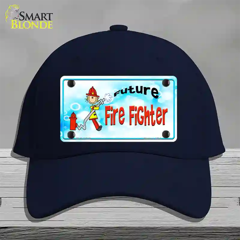 Future Fire Fighter Novelty License Plate Hat Cotton / Navy