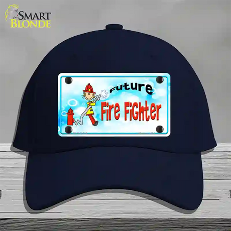 Future Fire Fighter Novelty License Plate Hat Cotton / Navy