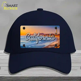 California Beach State Novelty License Plate Hat Cotton / Navy