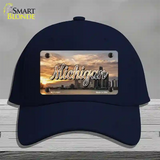 Michigan City Sunset State Novelty License Plate Hat Cotton / Navy