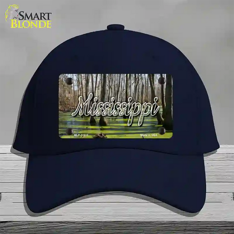 Mississippi Swamp State Novelty License Plate Hat Cotton / Navy