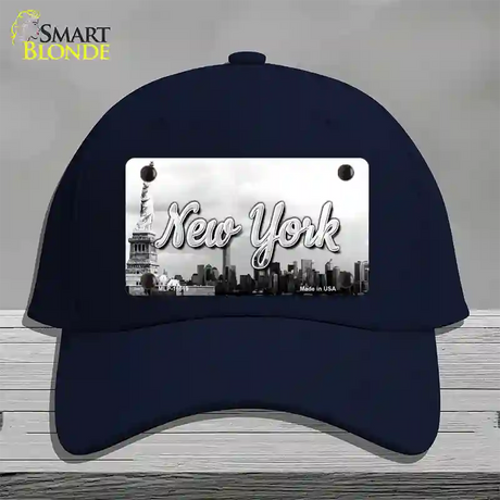 New York Statue of Liberty State Novelty License Plate Hat Cotton / Navy