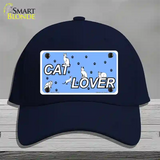 Cat Lover Novelty License Plate Hat Cotton / Navy