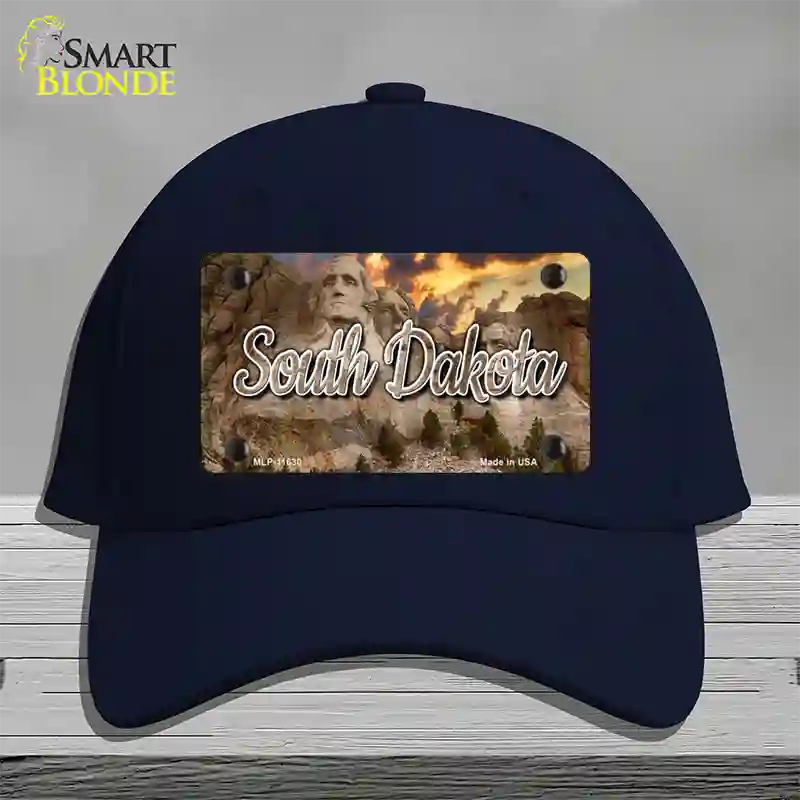 South Dakota Mt Rushmore State Novelty License Plate Hat Cotton / Navy