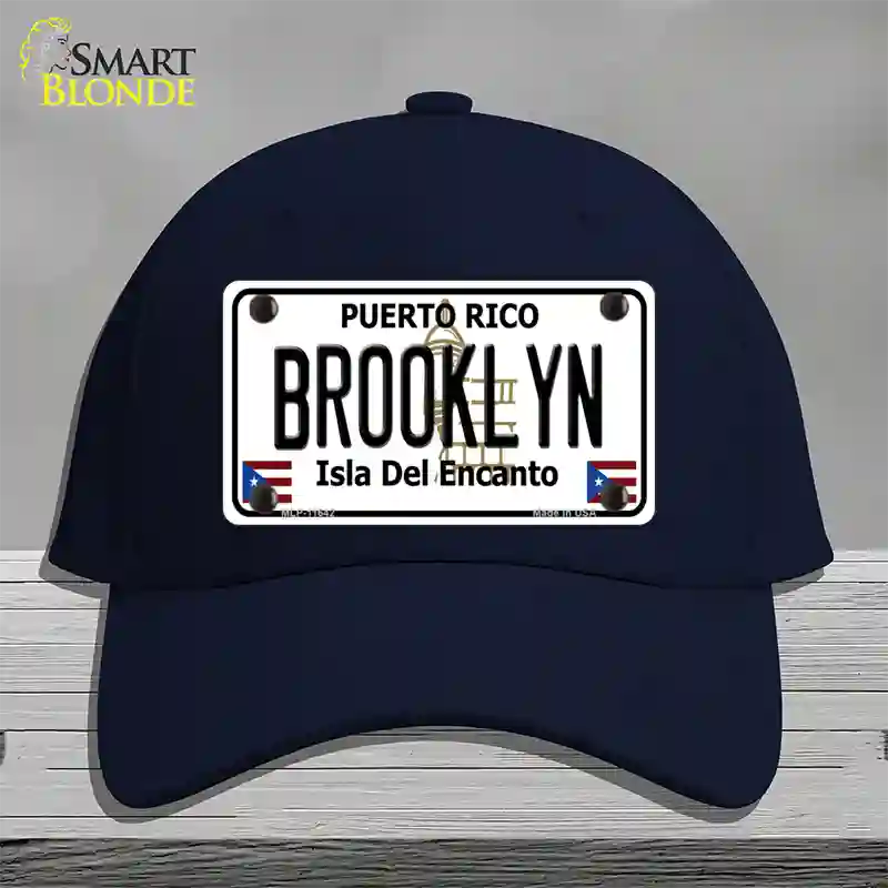 Brooklyn Puerto Rico Novelty License Plate Hat Cotton / Navy