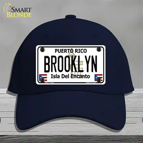 Brooklyn Puerto Rico Novelty License Plate Hat Cotton / Navy