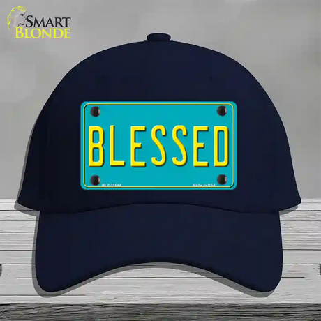 Blessed Novelty License Plate Hat Cotton / Navy