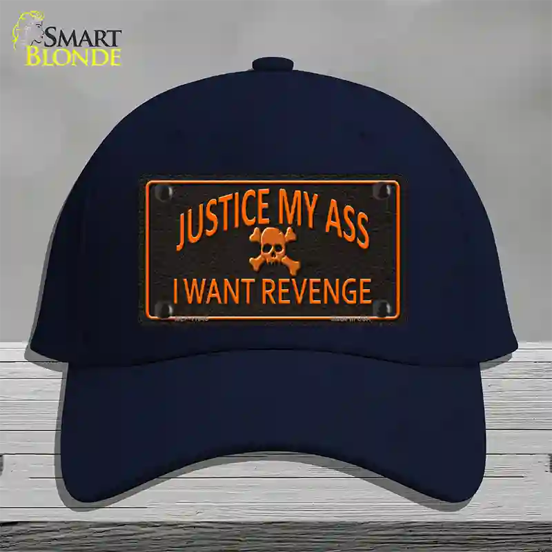 Justice My Ass Novelty License Plate Hat Cotton / Navy