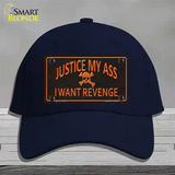 Justice My Ass Novelty License Plate Hat Cotton / Navy