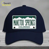 Manitou Springs Colorado Novelty License Plate Hat Cotton / Navy