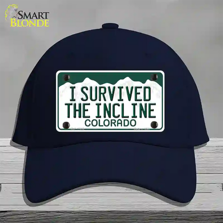 I Survived The Incline Colorado Novelty License Plate Hat Cotton / Navy