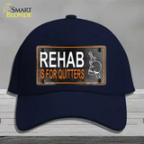 Rehab Is For Quitters Novelty License Plate Hat Cotton / Navy