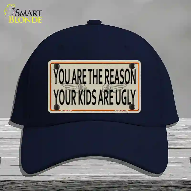 You Are The Reason Novelty License Plate Hat Cotton / Navy