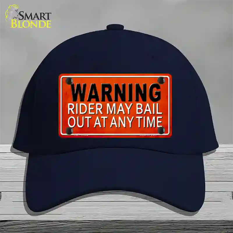 Rider May Bail Novelty License Plate Hat Cotton / Navy