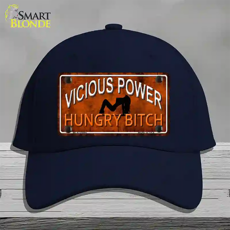 Vicious Power Novelty License Plate Hat Cotton / Navy