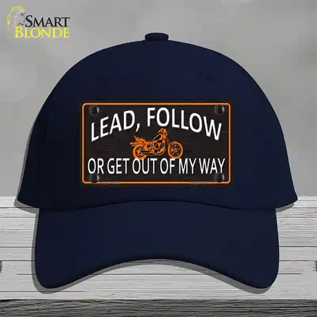 Lead Follow Novelty License Plate Hat Cotton / Navy