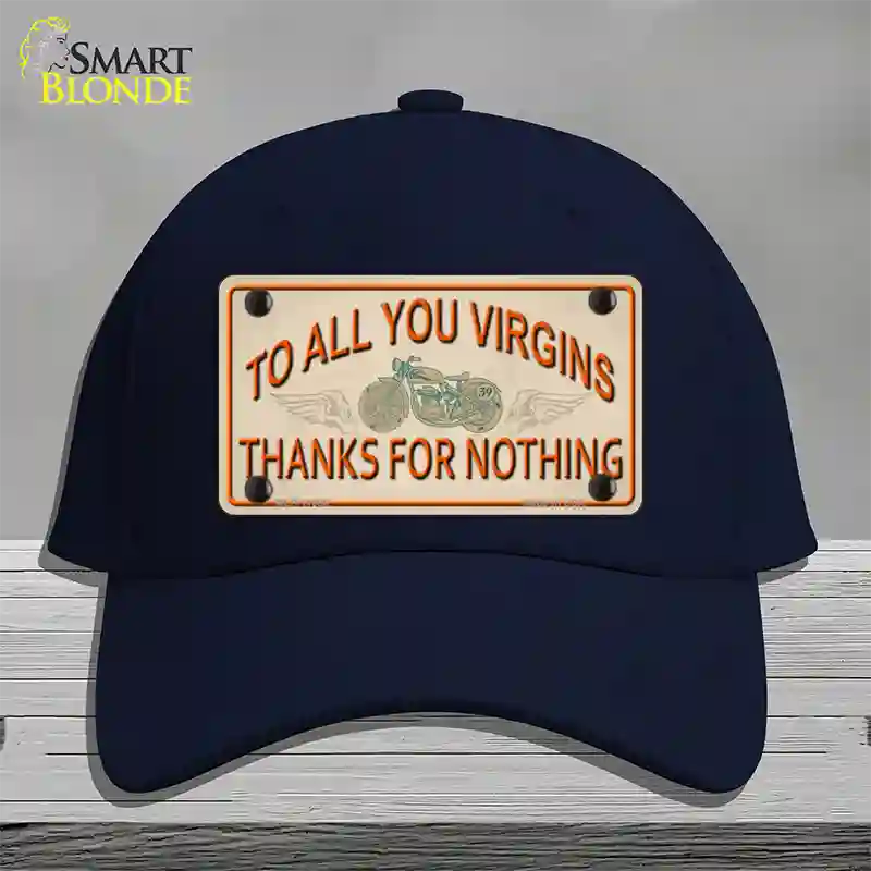 To All You Virgins Novelty License Plate Hat Cotton / Navy