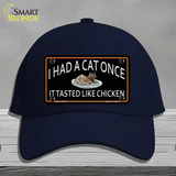 I Had A Cat Once Novelty License Plate Hat Cotton / Navy