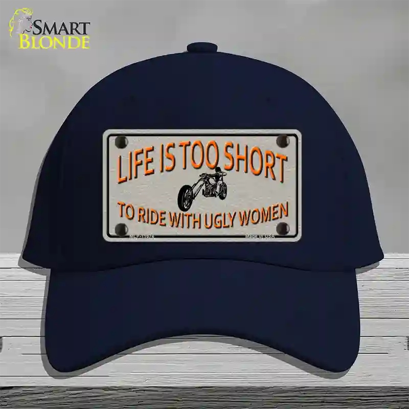 Life Is Too Short Novelty License Plate Hat Cotton / Navy