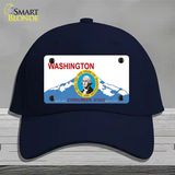 Washington Seal And State Novelty License Plate Hat Cotton / Navy