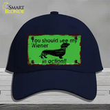 Wiener In Action Novelty License Plate Hat Cotton / Navy