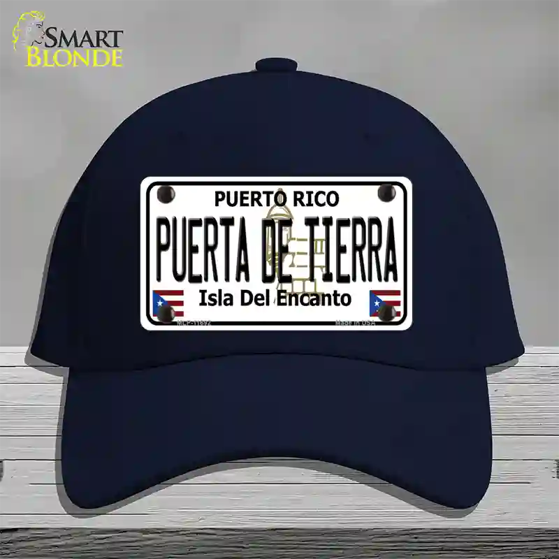 Puerta De Tierra Puerto Rico Novelty License Plate Hat Cotton / Navy