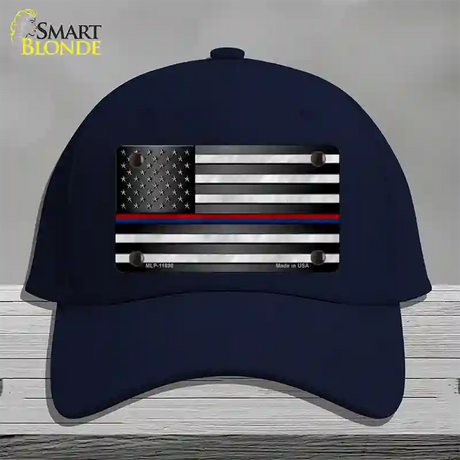 First Responder American Flag Novelty License Plate Hat Cotton / Navy