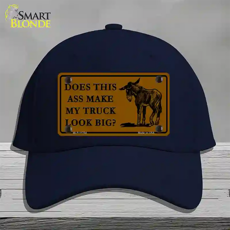 Does This Ass Novelty License Plate Hat Cotton / Navy