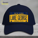 Lake George New York Novelty License Plate Hat Cotton / Navy