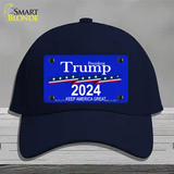 President Trump 2024 Novelty License Plate Hat Cotton / Navy