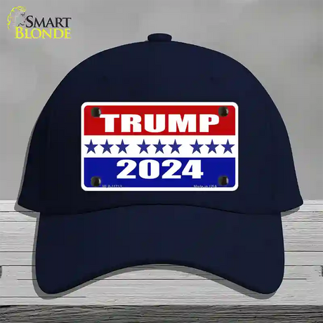 Trump 2024 Star Novelty License Plate Hat Cotton / Navy